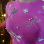 Sweterkowa bluzka Ważka różowa
