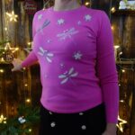 Sweterkowa bluzka Ważka różowa