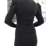 sukienka z bufkami czarna (3)