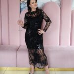 Sukienka wieczorowa koronkowa maxi Plus Size