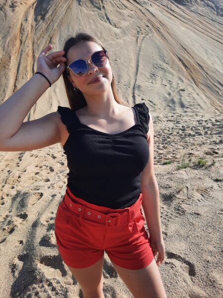 Top prążkowany Megi czarny uni